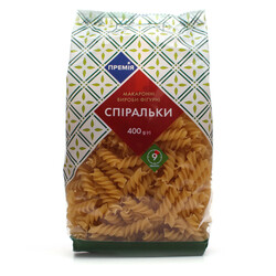 Премія. Вироби макаронні Премія Спиральки 400г (686226)