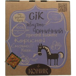 Лавка традіцій. Сік яблучно-чорничний Коник 3л. (4820157450758)