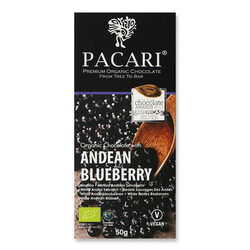 Pacari. Шоколад чорний з андійських чорницею 50г. (7862109270257)