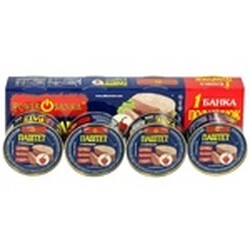 PowerBanka. Набір паштетів з паприкою 400г. (4шт.*100г) (4820184611092)