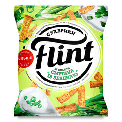 Flint. Сухарики зі сметаною і зеленню 70г.(4820182742835)