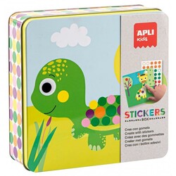 Apli Kids. Игра со стикерами Apli Kids в металлической коробке "Животные" (8410782139492)