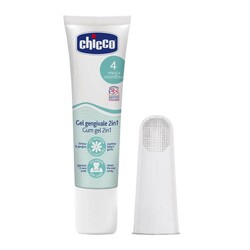 Chicco. Набор My First Toothbrush Set: зубная щетка-массажер и гель 30мл. (8003670745242)
