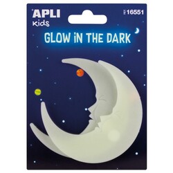 Apli Kids. Люмінесцентні світяться 3D наклейки "Місяць" (8410782165514)