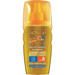 Біокон. Масло-блиск для засмаги Біокон Gold Shimmer SPF-8 160 мл (4820160038578)