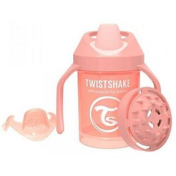 Twistshake. "Міні" чашка з ручками 230мл 4 + міс, світло-персикова (69883)