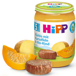 HiPP. М'ясо-овочеве пюре «Гарбуз та картопля з яловичиною» (261532)