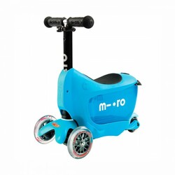 MICRO. Самокат серии "Mini2go Deluxe Plus" - (до 50 kg, до 20 kg с сидением, 3-х колесный) (MMD033)