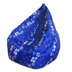 Tia-sport. Кресло груша Принт Синие Цветы (sm-0063)