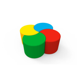 Kidigo. Комплект детских пуфов Полумесяц  (43026)