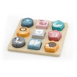 Viga Toys. Деревянный пазл PolarB. Фигуры и зверята (44012)