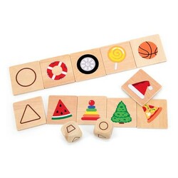 Viga Toys. Дерев'яний пазл-гра Вивчаємо форми (44506)