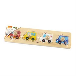 Viga Toys. Дерев'яна рамка-вкладиш Viga Toys Спецмашини (6934510445355)