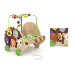 Viga Toys. Деревянная каталка  Ежик с бизибордом (50012)