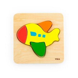 Viga Toys. Деревянный мини-пазл  Самолетик (50173)