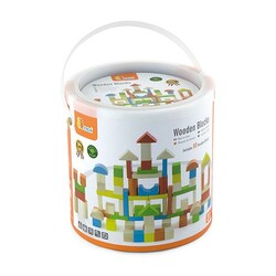 Viga Toys. Дерев'яні кубики Viga Toys Кольорові блоки, 80 шт., 2,5 см (6934510503338)