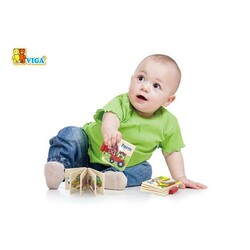 Viga Toys. Дерев'яна книжка Перші англійські слова (50386)