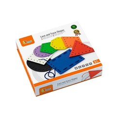 Viga Toys. Дерев'яна шнурівка Геометричні фігури (6934510505387)