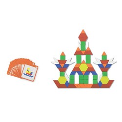 Viga Toys. Геометрична мозаїка Viga Toys на магнітах з картками, 102 ел. (50669)