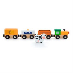 Viga Toys. Набір для залізниці Поїзд-ферма (6934510508210)