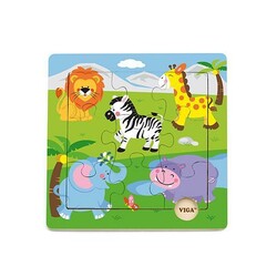 Viga Toys. Деревянный пазл  Зверята в Африке (50838)