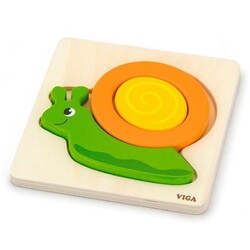 Viga Toys. Деревянный мини-пазл  Улитка (59931)