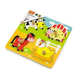 Viga Toys. Деревянная рамка-вкладыш Viga Toys Обитатели фермы (6934510595623)