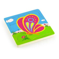 Viga Toys. Деревянный многослойный пазл Бабочка (59517VG)
