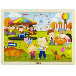 Viga Toys. Дерев'яний пазл Пори року: осінь, 24 ел. (51271)
