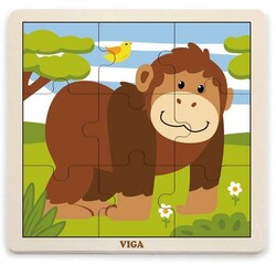 Viga Toys. Деревянный пазл  Обезьянка, 9 эл. (51440)