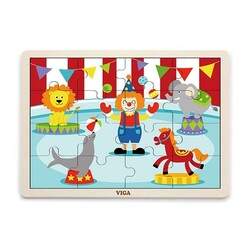 Viga Toys. Деревянный пазл  Цирк, 16 эл. (51455)