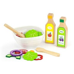 Viga Toys. Игрушечные продукты Набор для салата из дерева, 36 эл. (6934510516055)