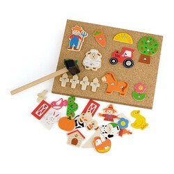 Viga Toys. Набор для творчества Деревянная аппликация Ферма (6934510516062)