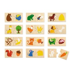 Viga Toys . Логический пазл Что едят зверушки, 24 эл. (51607)