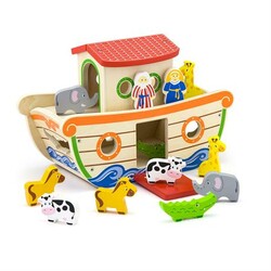 Viga Toys. Дерев'яний сортер Ковчег зі звірятами (6934510516253)