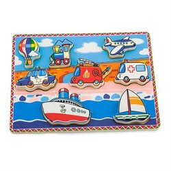 Viga Toys. Деревянная рамка-вкладыш Viga Toys Транспорт (6934510564360)