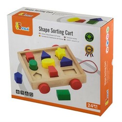 Viga Toys. Дерев'яний сортер Візок з фігурами (6934510585839)