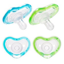 Munchkin. Пустышки силиконовые от 6 месяцев зелёная и голубая, 2 шт. (2900990720903)