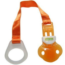 Baby Team. Клипса-держатель для пустышки на ленте, 0 мес+ (3330)