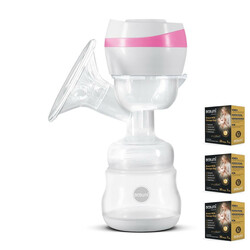 Bebumi.Электрический двухфазный молокоотсос BS1 (pink) с силиконовой соской + пакеты для хранения 