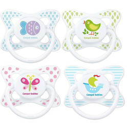 Canpol Babies. Пустышка латексная круглая 6-18 мес, "Каникулы"  (23-464)