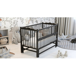 Дубик-М. Кровать детская  Веселка на шарнирах с подшипником+откидная боковина темный венге(8106921)