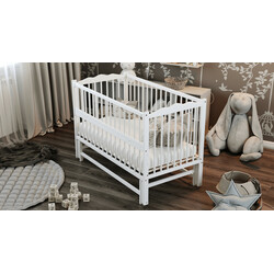 Дубик-М. Ліжко дитяче Веселка на шарнірах з підшипником + відкидна боковина біла (8106923)