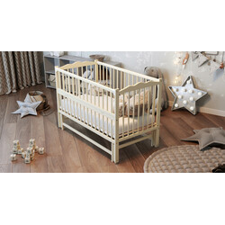 Дубик-М. Кровать детская  Веселка на шарнирах с подшипником+откидная боковина слоновая кость(8106925