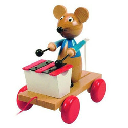 Bino. Каталка с цимбалками - Мышонок (80035)