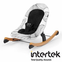 Kinderkraft. Шезлонг-качалка Kinderkraft Finio Black/White (KKBFINOBLK0000) (202457)