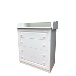 Baby Comfort. Пеленальный комод City на 4 ящика белый, фасад МДФ (33902026)