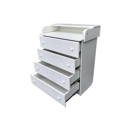 Baby Comfort. Пеленальный комод Teddy на 4 ящика белый, фасад МДФ (34026532)