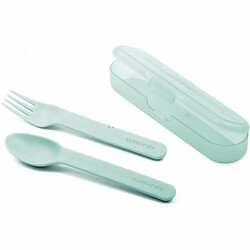 Suavinex.Набір столових приборів у футлярі "Лісові історії" (футляр, вилка, ложка)/рожевий (401235)