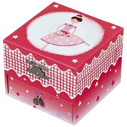 Trousselier. Светящаяся музыкальная шкатулка-куб Балерина, темно-розовая (3457010209645)